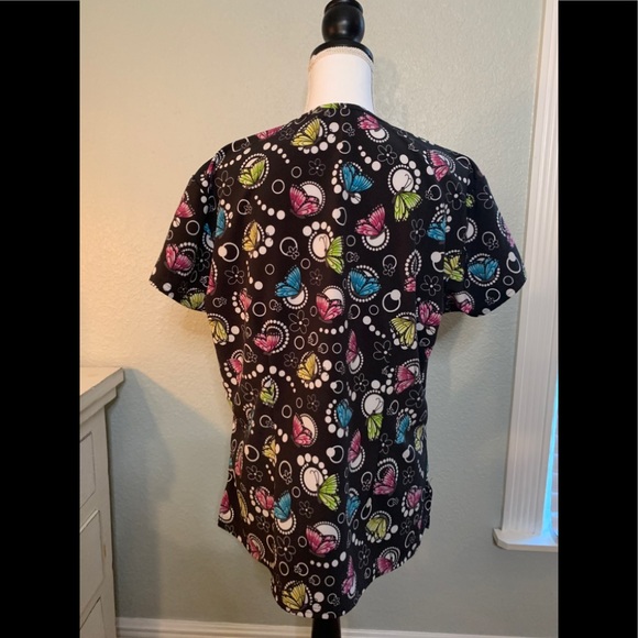 ScrubFinity Butterfly Scrub Top - Picture 2 of 8
